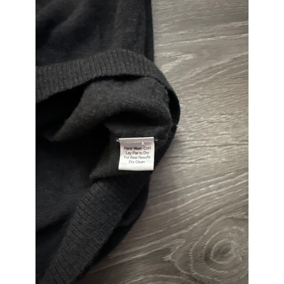 Pronto Uomo Men Dark Charcoal V Neck 100% Extra Fine Merino Wool Sweater Vest 3X - Picture 4 of 5